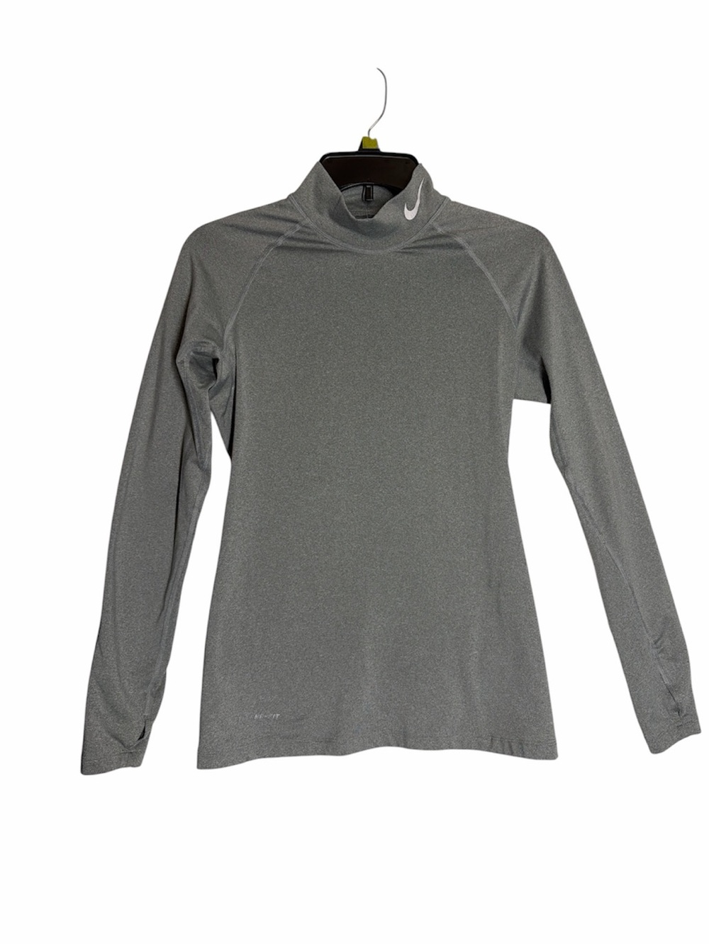 Nike Women’s Gray Long-Sleeve Dri-FIT Mock Neck Top